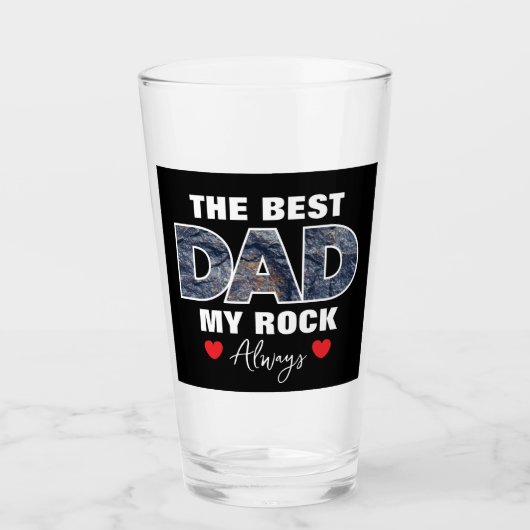 "De beste pap mijn rock liefde altijd" Graphic Glas (Voorkant)
