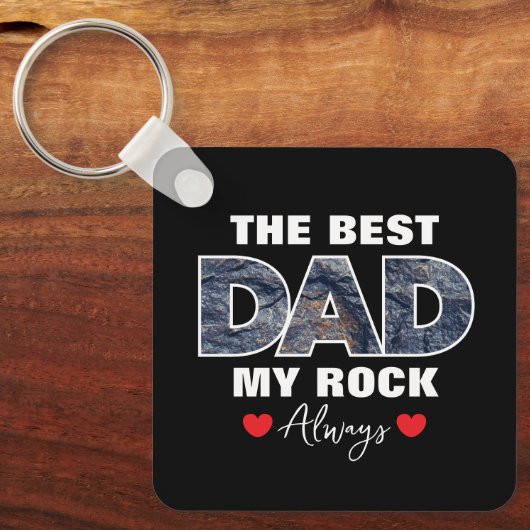 "De beste pap mijn rock liefde altijd" Graphic Sleutelhanger (Voorkant)
