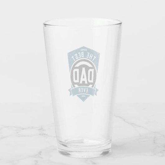 De beste pap ooit Modern Vaderdag cadeau Glas (Achterkant)