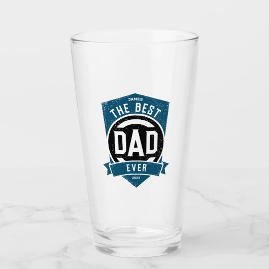 De beste pap ooit Modern Vaderdag cadeau Glas (Voorkant)