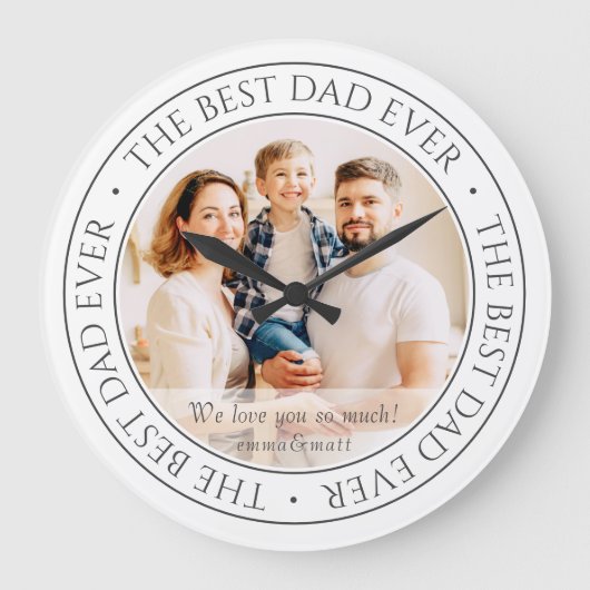 De beste pap ooit Moderne klassieke foto Grote Klok (Voorkant)
