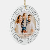 De beste pap ooit Moderne klassieke foto Keramisch Ornament (Rechts)