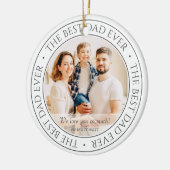 De beste pap ooit Moderne klassieke foto Keramisch Ornament (Links)