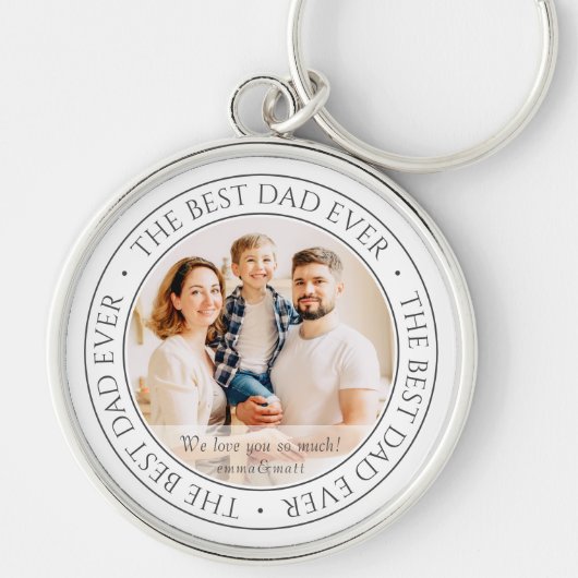 De beste pap ooit Moderne klassieke foto Sleutelhanger (Voorkant)