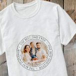 De beste pap ooit Moderne klassieke foto T-shirt<br><div class="desc">Dit eenvoudige en klassieke ontwerp is samengesteld uit serif typografie en voegt een douanefoto toe. "De beste vader ooit" cirkelt de foto van je vader,  vader,  papa,  enz.</div>