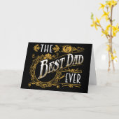  De Beste Pap Ooit Zwart Goud vaderdag Kaart (Gele Bloem)