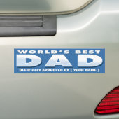 De beste pap-sticker ter wereld bumpersticker (Op auto)