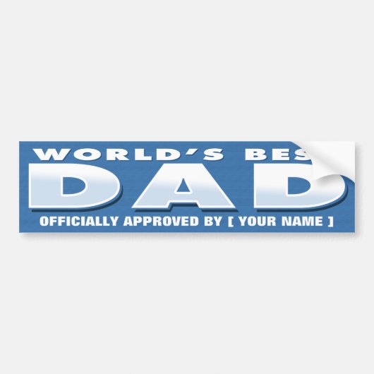 De beste pap-sticker ter wereld bumpersticker (Voorkant)