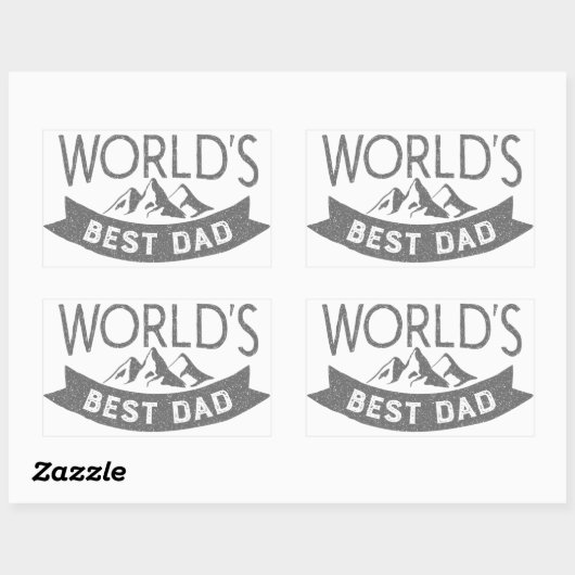 De beste pap-Vaderdag ter wereld Rechthoekige Sticker (Vel)