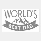 De beste pap-Vaderdag ter wereld Rechthoekige Sticker (Voorkant)