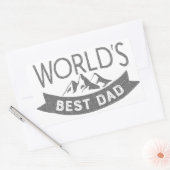 De beste pap-Vaderdag ter wereld Rechthoekige Sticker (Envelop)