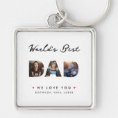 De Beste Pap van de moderne Wereld 3 Foto Wij houd Sleutelhanger (Voorkant)