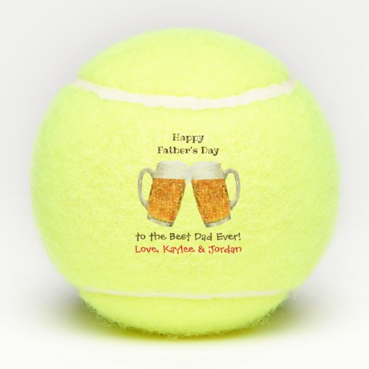 De beste pap van de vaderdag wereld ooit tennisballen (Achterkant)