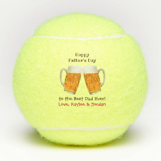 De beste pap van de vaderdag wereld ooit tennisballen (Voorkant)