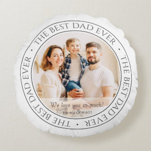 De Beste Papa Aller Tijden Moderne Klassieke Foto Rond Kussen