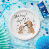 De beste papa hond papieren bordje (Feest)