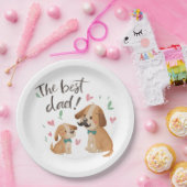 De beste papa hond papieren bordje (Feest)