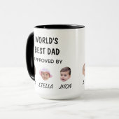 De beste papa Mok ter wereld | Aangepaste Baby Fac (Voorkant links)