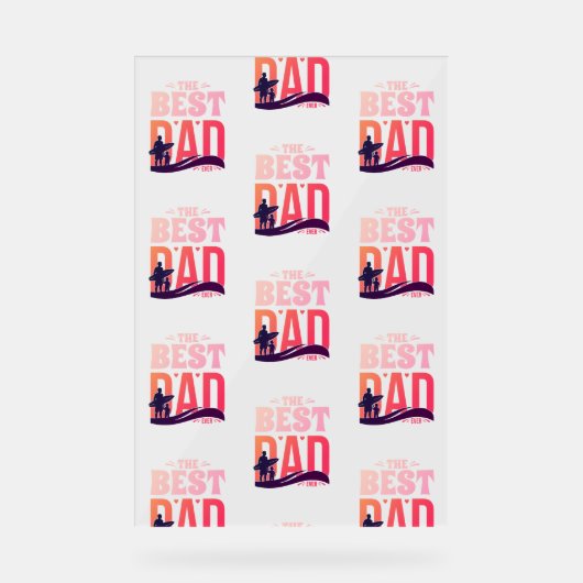 De Beste Papa Ooit Acryl Bord (Voorkant)