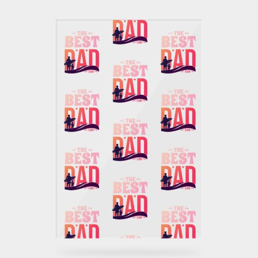 De Beste Papa Ooit Acryl Bord (Voorkant)
