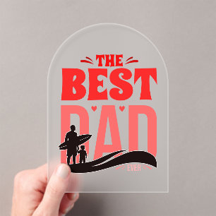 De Beste Papa Ooit Acryl Uitnodigingen