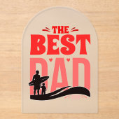 De Beste Papa Ooit Acryl Uitnodigingen (Voorkant)