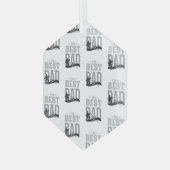 De Beste Papa Ooit Glas Ornament (Voorkant links)