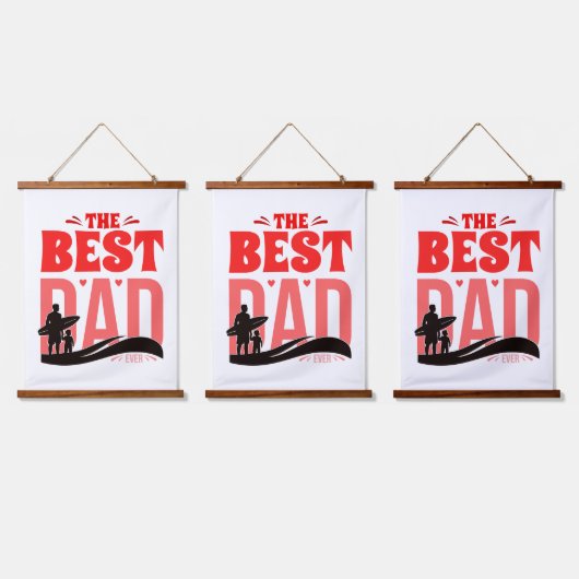 De Beste Papa Ooit Hangend Wandkleed (Driedubbel)