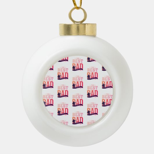 De Beste Papa Ooit Keramische Bal Ornament (Voorkant)