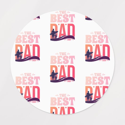 De Beste Papa Ooit Labels (Design 1)