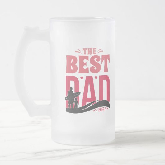 De Beste Papa Ooit Matglas Bierpul (Links)