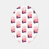 De Beste Papa Ooit Metalen Ornament (Voorkant links)