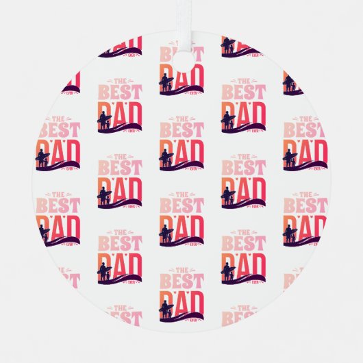 De Beste Papa Ooit Metalen Ornament (Voorkant)