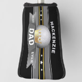 De Beste Papa Ooit Nep Goud Sport Golfheadcover (Draai 90)