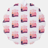 De Beste Papa Ooit Ornament Kaart (Achterkant)