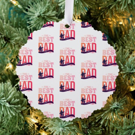 De Beste Papa Ooit Ornament Kaart (Insitu (Drie))