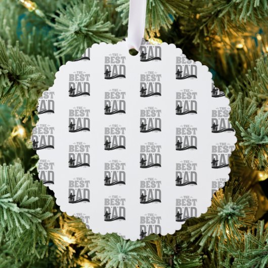 De Beste Papa Ooit Ornament Kaart (Insitu (Drie))