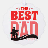 De Beste Papa Ooit Ornament Kaart (Voorkant)