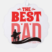 De Beste Papa Ooit Ornament Kaart (Achterkant)