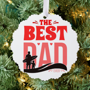 De Beste Papa Ooit Ornament Kaart