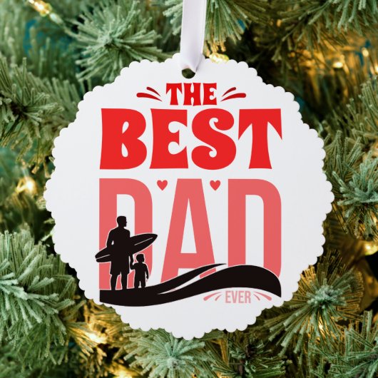 De Beste Papa Ooit Ornament Kaart (Insitu (Drie))