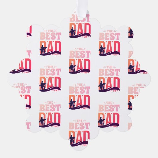 De Beste Papa Ooit Ornament Kaart (Voorkant)