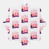 De Beste Papa Ooit Ornament Kaart (Achterkant)
