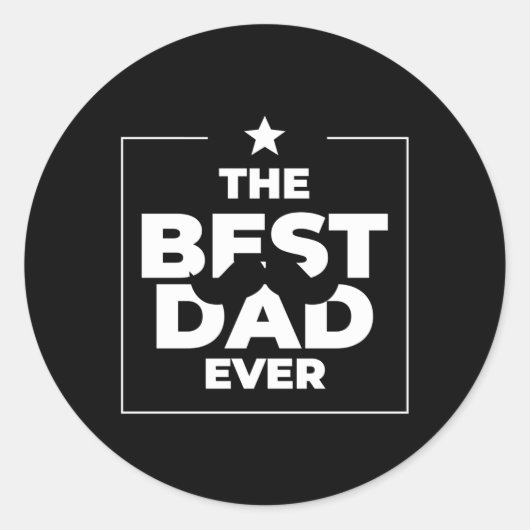 De beste papa ooit papa Grote Vaderdag Ronde Sticker (Voorkant)