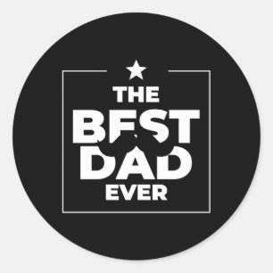 De beste papa ooit papa Grote Vaderdag Ronde Sticker