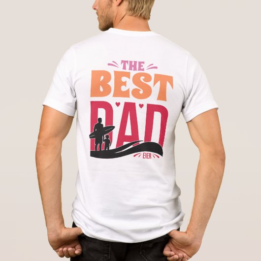 De Beste Papa Ooit Tri-Blend Shirt (Achterkant)