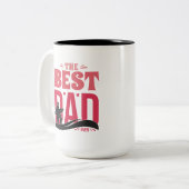 De Beste Papa Ooit Tweekleurige Koffiemok (Voorkant links)