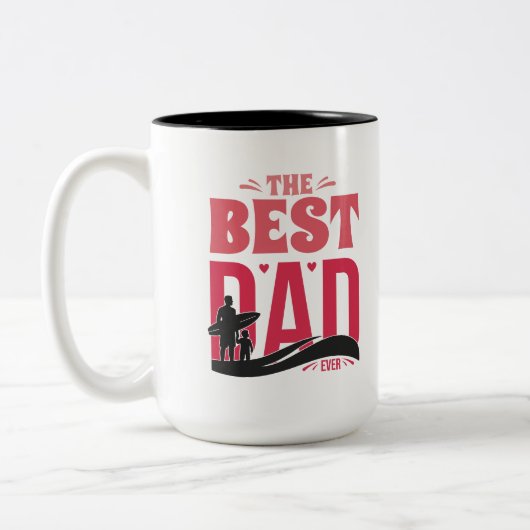 De Beste Papa Ooit Tweekleurige Koffiemok (Links)