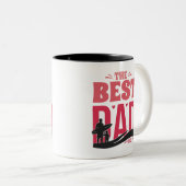 De Beste Papa Ooit Tweekleurige Koffiemok (Voorkant rechts)