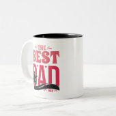 De Beste Papa Ooit Tweekleurige Koffiemok (Voorkant links)